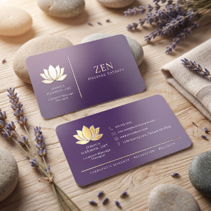 Massage Therapist Template Foil Business Cards