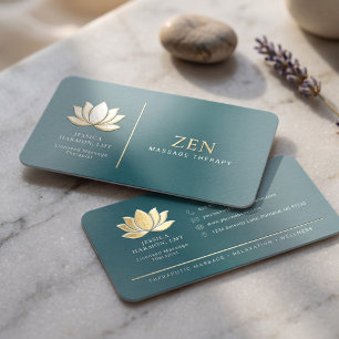 Massage Therapist Template Foil Business Cards