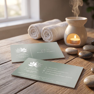Massage Therapist Template Raised Spot UV Business Card