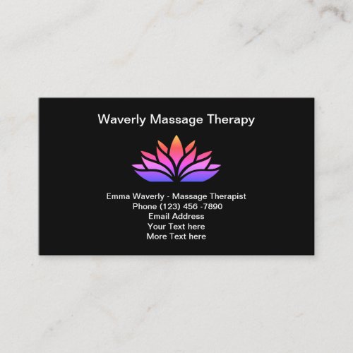 Massage Therapist Trendy Modern Business Cards
