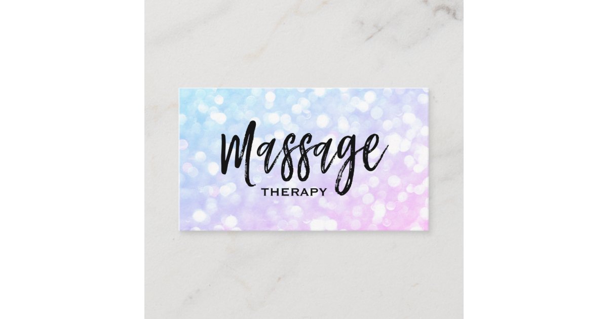 Massage Therapist Trendy Pastel Bokeh Business Card Zazzle 1921
