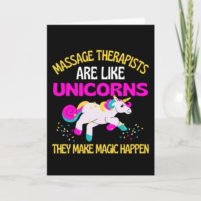 Massage therapist Unicorn , Magical Unicorn Physio Card (Front)