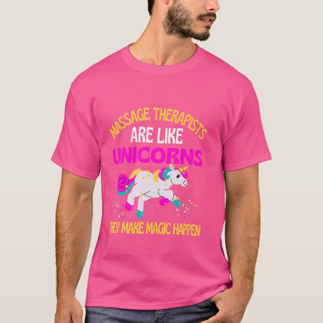 Massage therapist Unicorn , Magical Unicorn Physio T-Shirt (Front)
