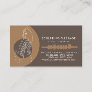 Massage Therapist Wood Therapy Sculpting Body Business Card