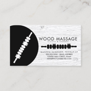 Massage Therapist Wood Therapy Tools Business Card