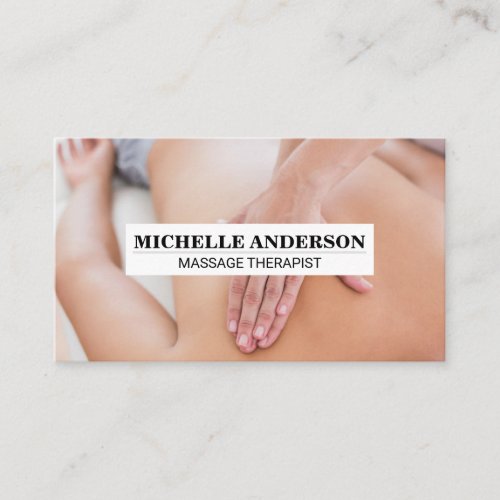 Massage Therapist Working with Patient Business Card