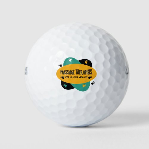 Massage Therapists Hands Rub Colorful  Golf Balls