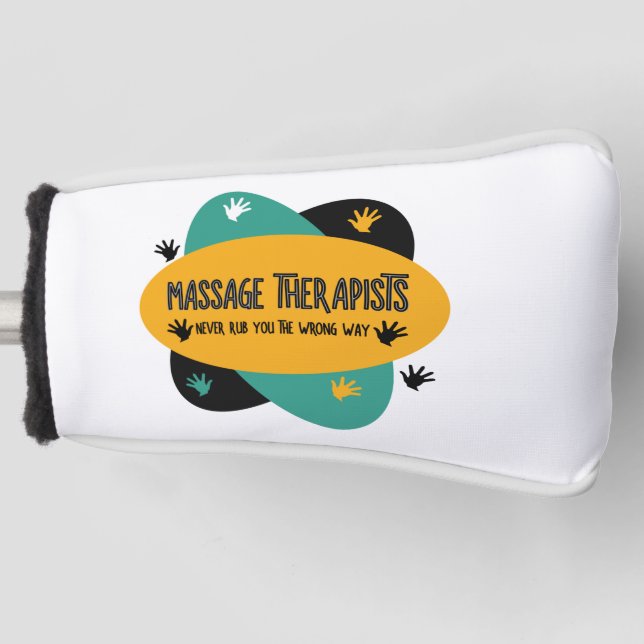 Massage Therapists Hands Rub Colorful  Golf Head Cover (Front)