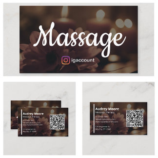 Massage Therapists Massage Therapy Reiki Business Card