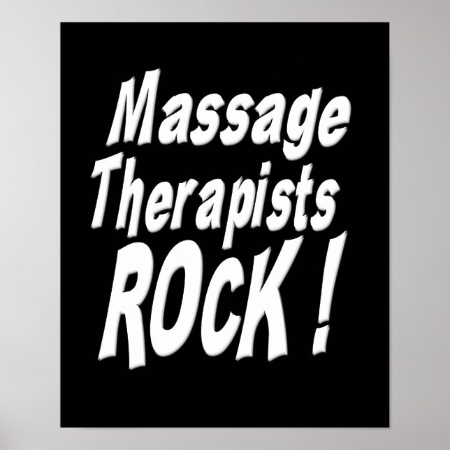 Massage Therapists Rock! Poster Print (Front)