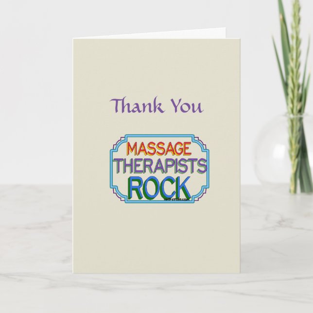 Massage Therapists Rock Thank You (Front)