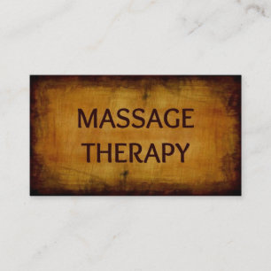 Massage Therapy Antique Brushed Business Card