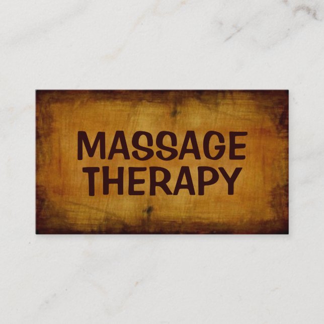 Massage Therapy Antique Business Card (Front)