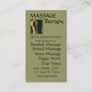 Massage Therapy Appointment Card