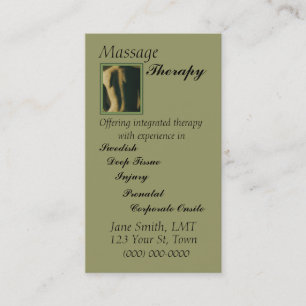 Massage Therapy Appointment Card