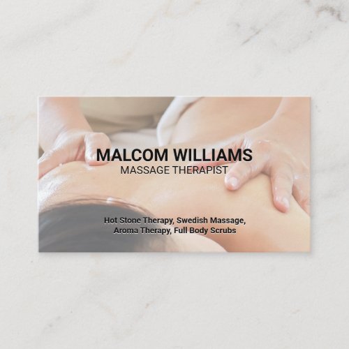 Massage Therapy Appointment Card