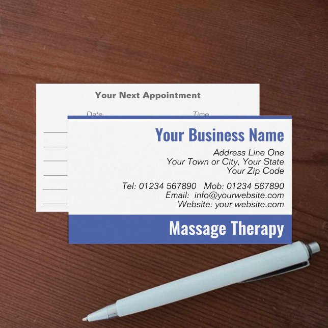 Massage Therapy Appointment Card (Creator Uploaded)