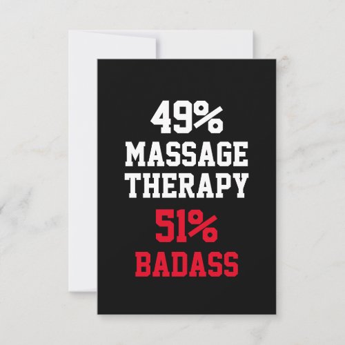 Massage Therapy Badass Card