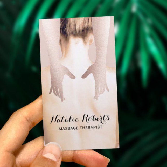 Massage Therapy Body Care Health Spa Chiropractor Business Card (Creator Uploaded)