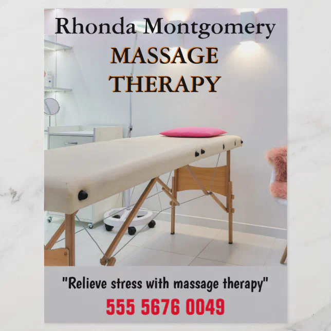 Massage Therapy Business Advertising Flyer Zazzle