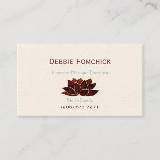 Massage Therapy Business Card
