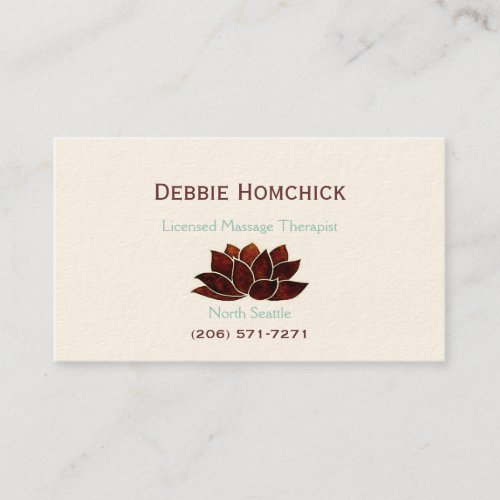 Massage Therapy Business Card