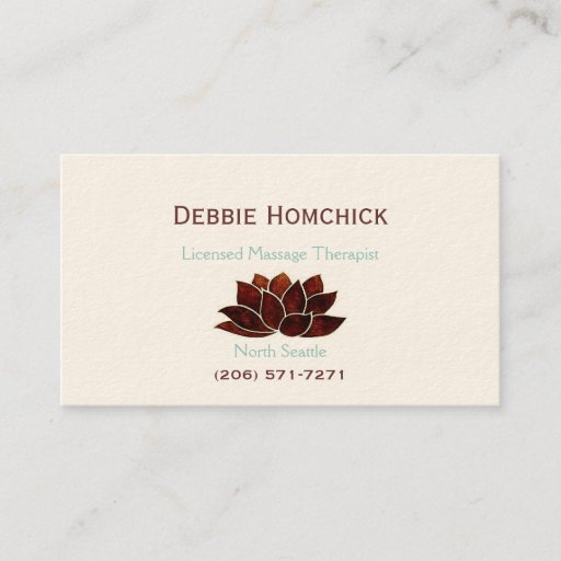 Customizable Massage Therapy Business Card