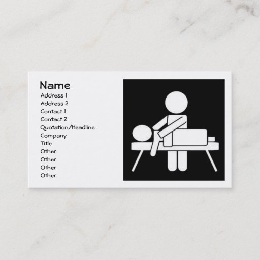 Customizable Massage Therapy Business Card