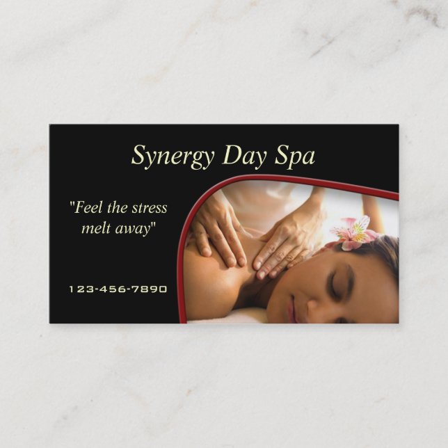 Massage Therapy business card (Front)