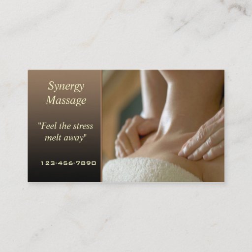 Customizable Massage Therapy business card