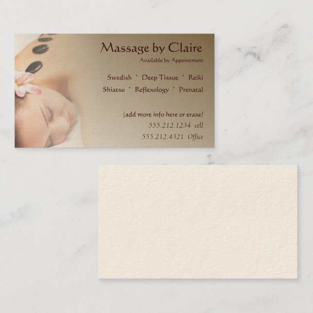 Massage Therapy Business Card | Zazzle