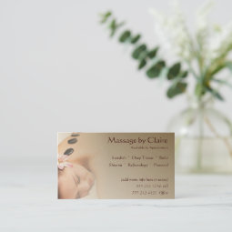 Massage Therapy Business Card | Zazzle