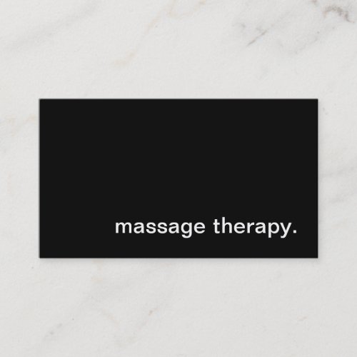 Massage Therapy Business Card