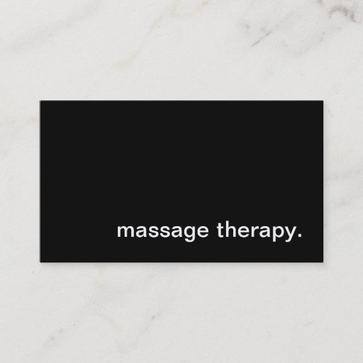 Customizable Massage Therapy Business Card