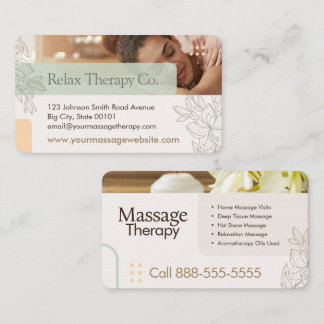 Massage Therapy Business Card