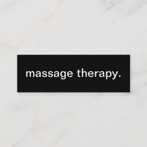 Massage Therapy Business Card