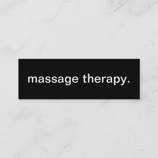 Customizable Massage Therapy Business Card