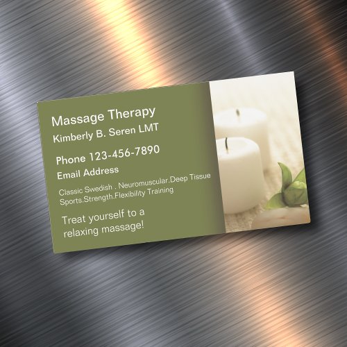 Massage Therapy Business Card Magnets