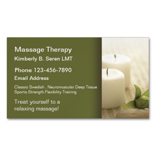 Massage Therapy Business Card Magnets Zazzle