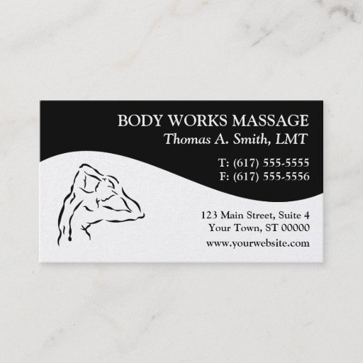 Customizable Massage Therapy Business Cards