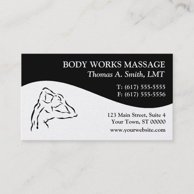 Massage Therapy Business Cards (Front)
