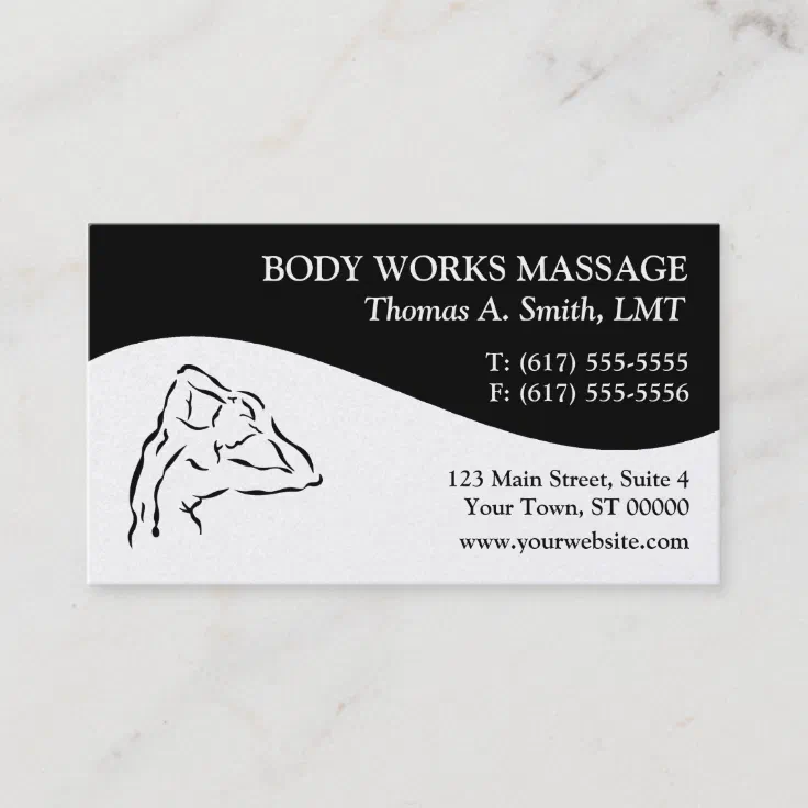 massage therapy images for business cards
