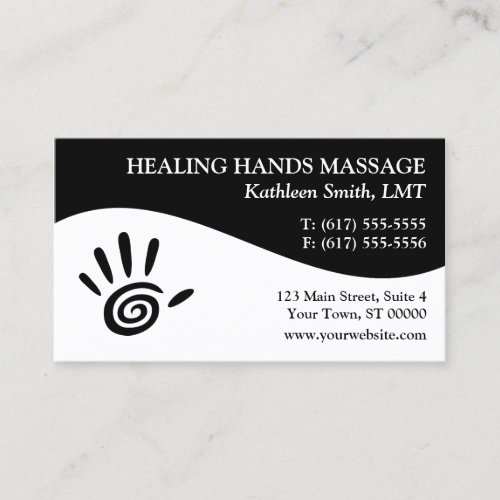 Massage Therapy Business Cards