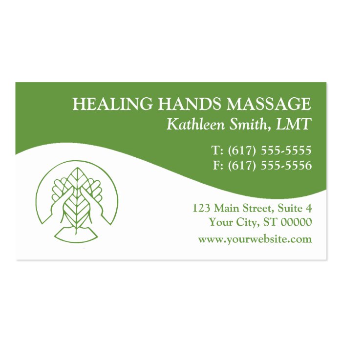 Massage Therapy Business Cards