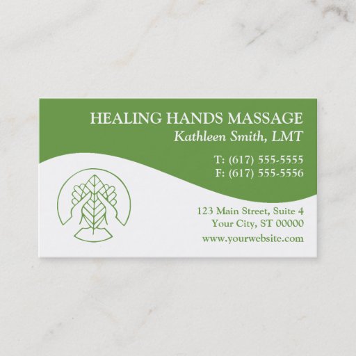 Customizable Massage Therapy Business Cards