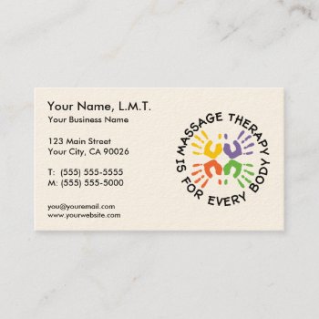 Massage Therapy Business Cards by thehealinghand at Zazzle