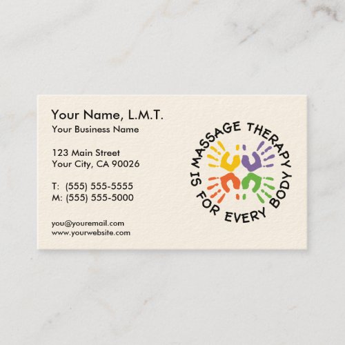 Massage Therapy Business Cards