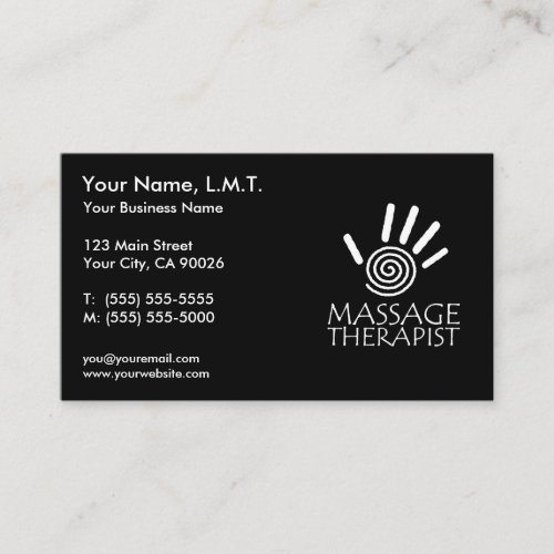 Massage Therapy Business Cards