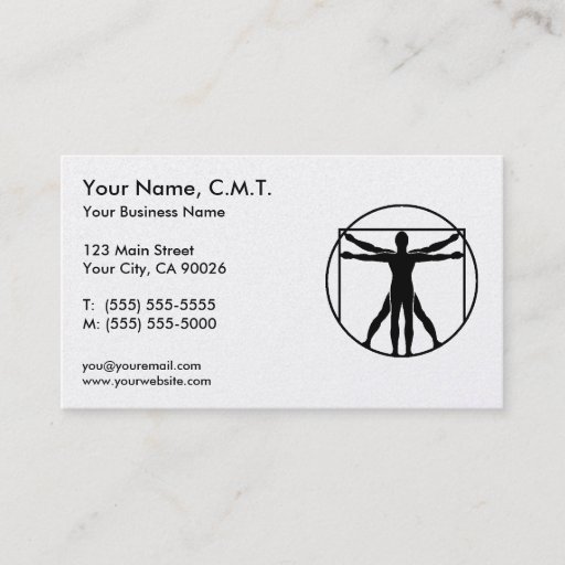 Customizable Massage Therapy Business Cards