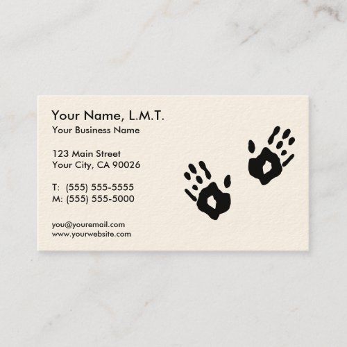 Massage Therapy Business Cards